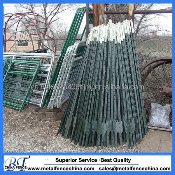 
Cheap metal t-post wholesale Hot dipped galvanized studded t post for field fence with high quality foe sale 