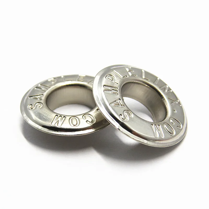 20mm Plating Engrave Logo  Eyelets Curtains With Washer
