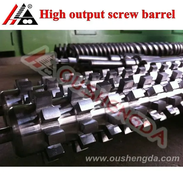 screw with mixing head mixer  or barrier to melt/BM and barrel(cylinder) for injection or extrusion machine manufacturer