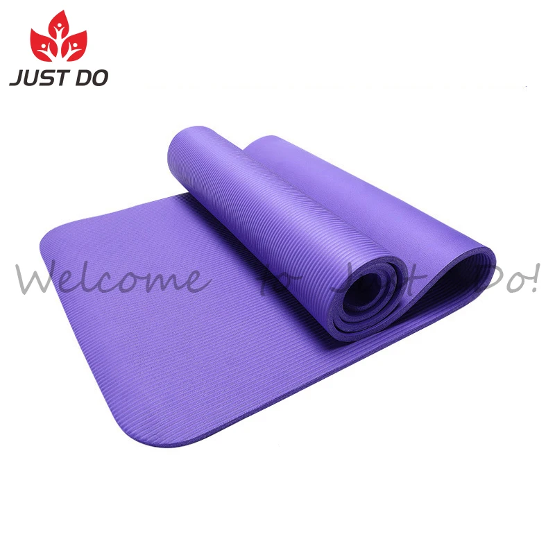 
10mm Thick NBR Non-slip Exercise Fitness Yoga Mat with carry strap 