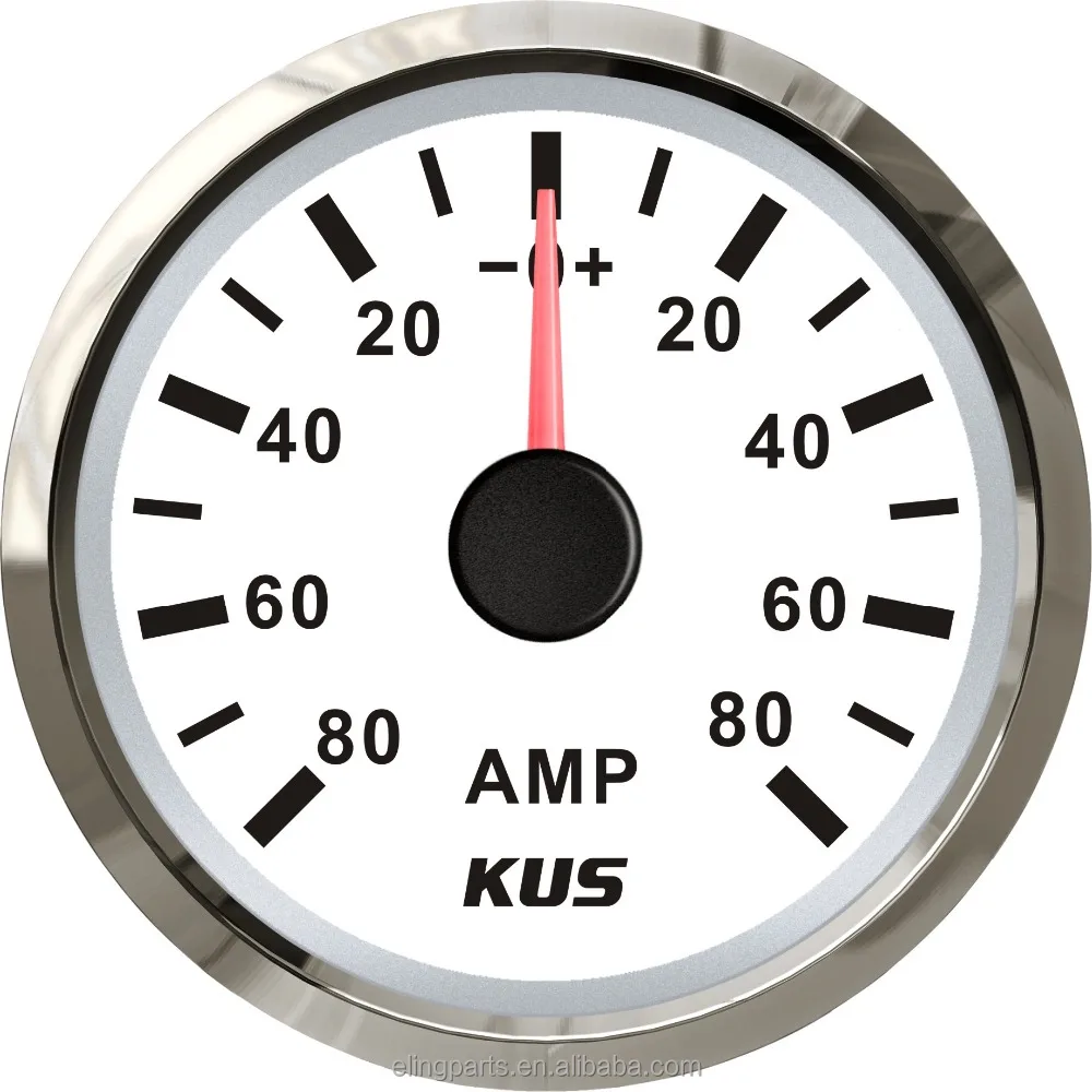 KUS 52mm Amp Gauge Ammeter AMP Meter 80A with Backlit Current Gauge