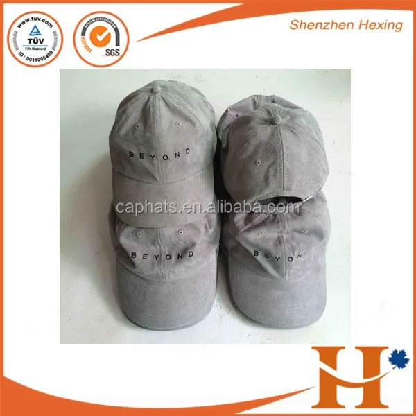 Custom Plain High Quality Suede Leather Adjustable Dad Caps Casual Structured Baseball Cap With Embroidered Logo