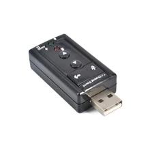New External USB Audio Sound Card Adapter Virtual 7.1 ch USB 2.0 Mic Speaker Audio Headset Microphone 3.5mm Jack Converter