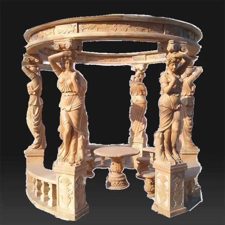 Large garden stone statues stone carving marble gazebo