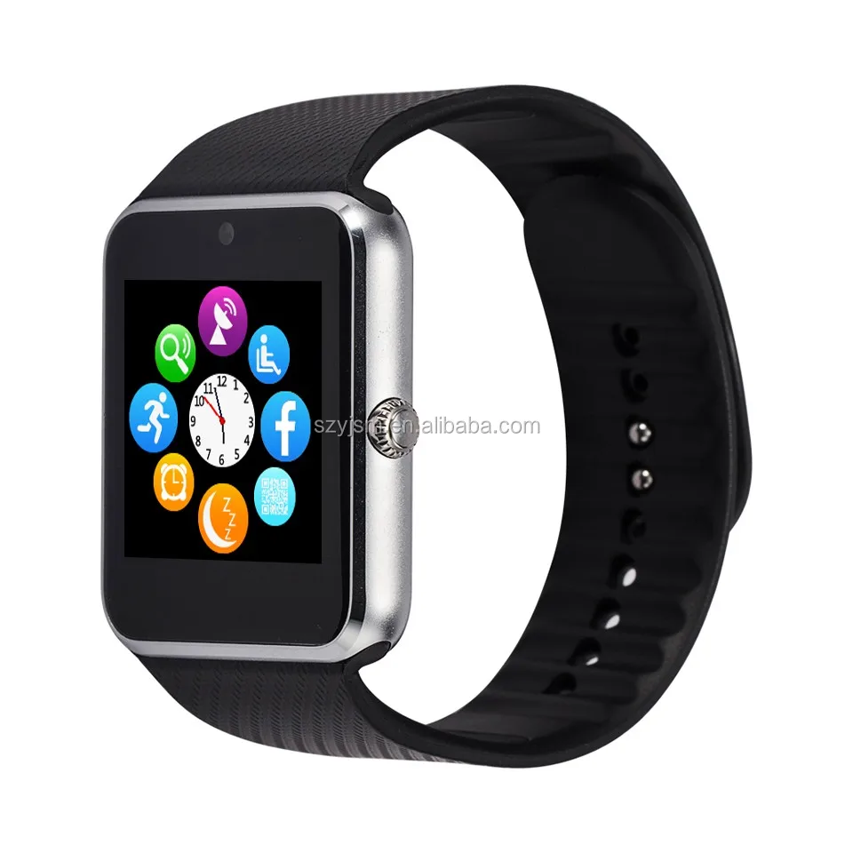 Touch screen sport GT08 Plus Connectivity Android Phone Sync Notifier Support Sim TF Card MP3 Metal Watch Smart