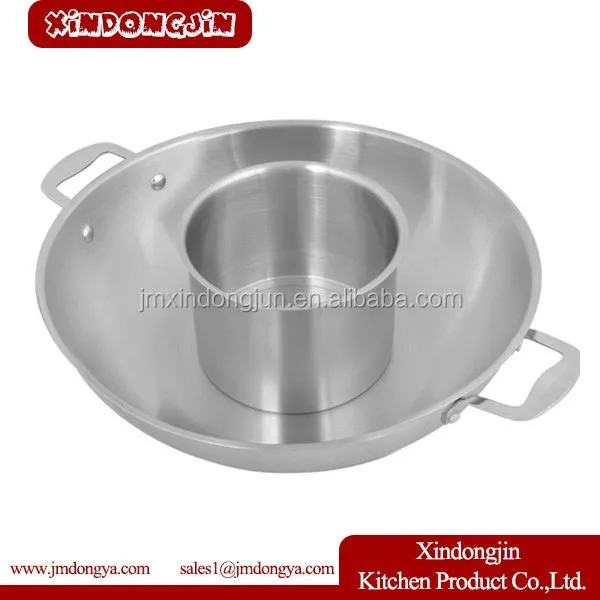 Кастрюля Shabu из нержавеющей стали HHW3210, разделенная на 4 части кухонной посуды для профессионального использования