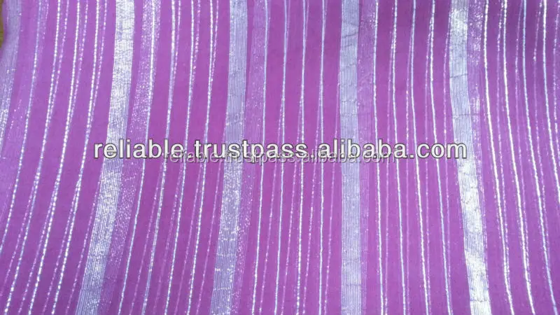 Latest Design Wholesale Bulk Quantity Available Magenta Colour Lurex Scarf On Silk Chiffon Scarves For Women At Factory Price