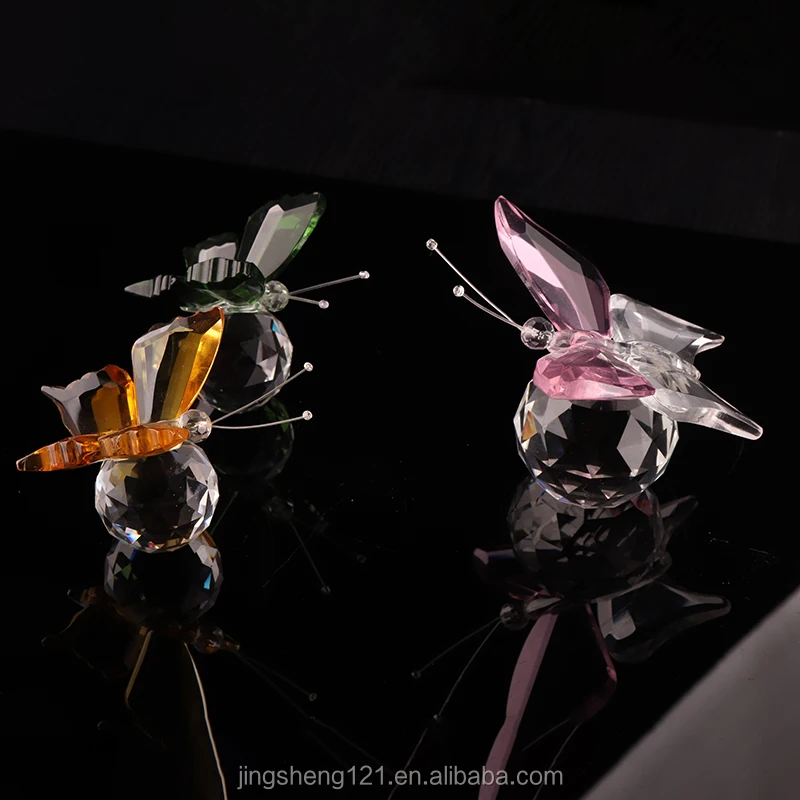 Crystal Glass Butterfly Model Crystal Butterfly For Crystal Wedding Gift