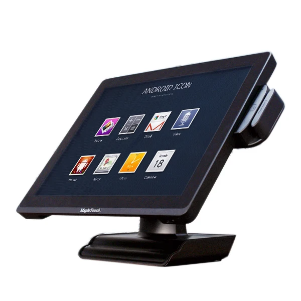 Мульти-функция Pos 15 дюймов Все в одном Pos терминал с принтером двойной экран сенсорный точки продажи системы MP156