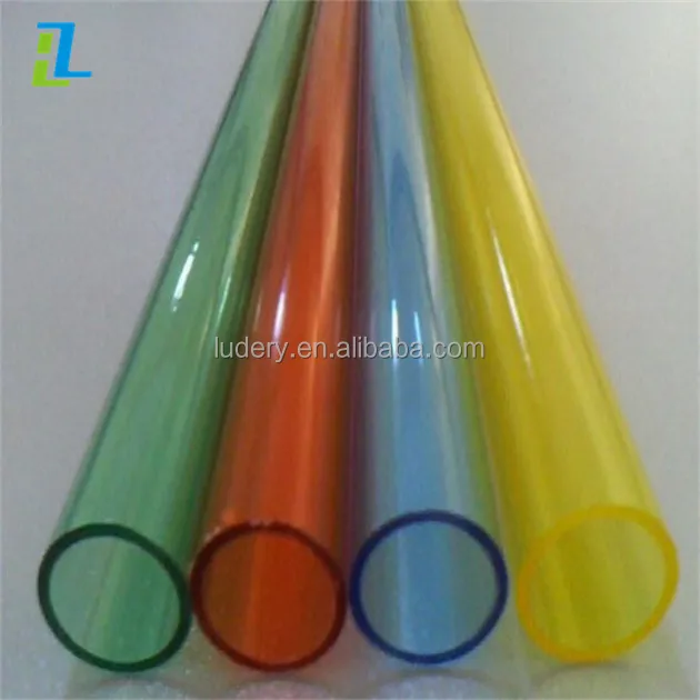 Clear Transparent Decoration Threaded Acrylic Tube and Pipe For Sale