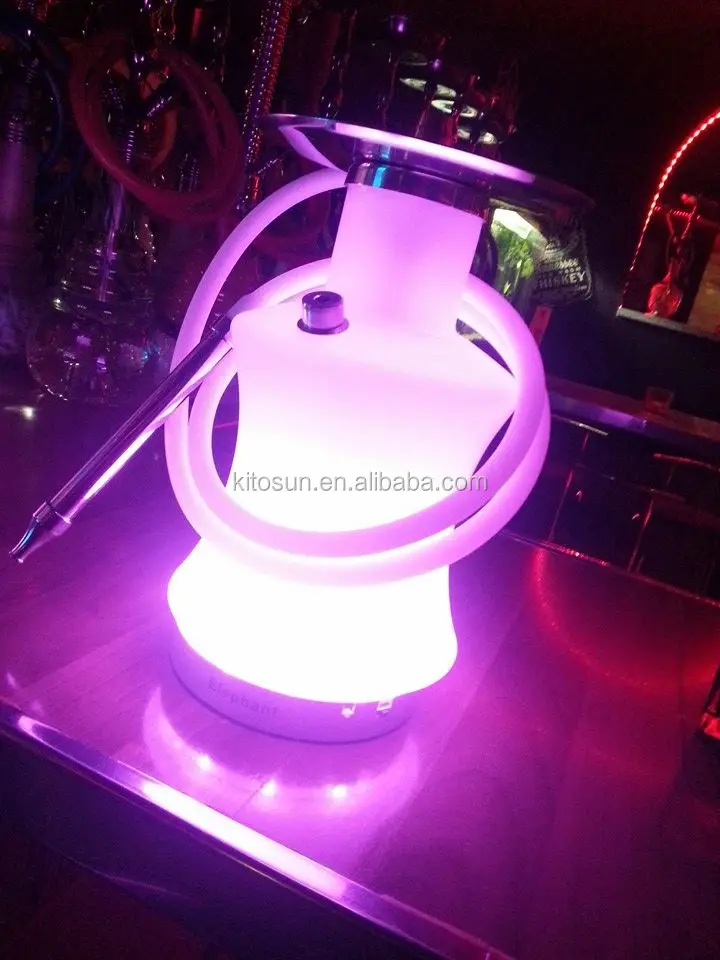 Rechargeable 6 inch colorful christmas decoration LED centerpiece base under table led light