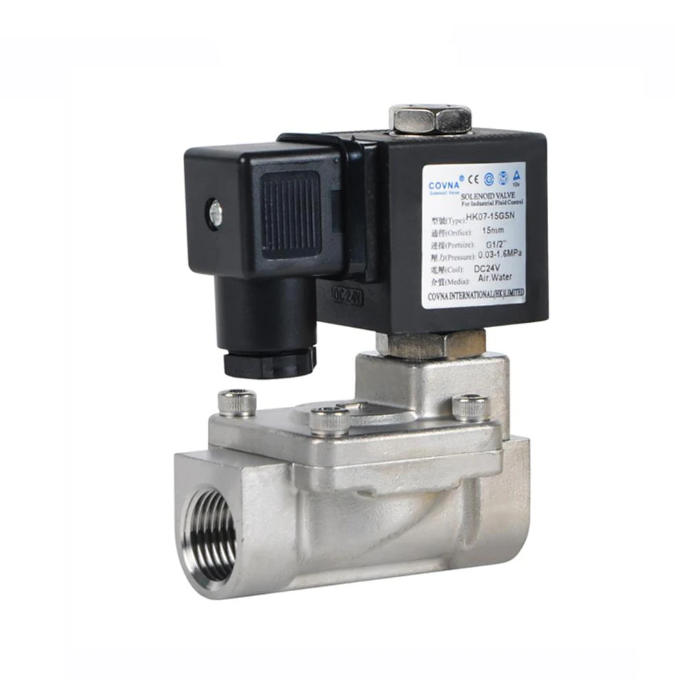 220V 1/2 inch Brass Diaphragm Pilot Operated Water Air Solenoid Valve