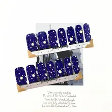 Blue Yellow star Nail Arts Nail Sticker Waterproof Nail Decal Sticker Gel Polish French Manicure Patch
