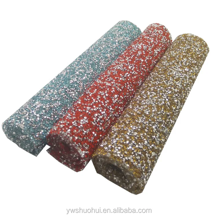 Wholesale Multi Color Hot Fix Resin Mesh Adhesive Crystal Sticker Sheet Rhinestone Transfer  24cm*40cm Applique Sticker Sheet