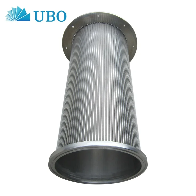 Customized SS Wedge Wire filter Screen Tube/ Basket element Fish Drum Screen for Water and Effluent Treatment Filter