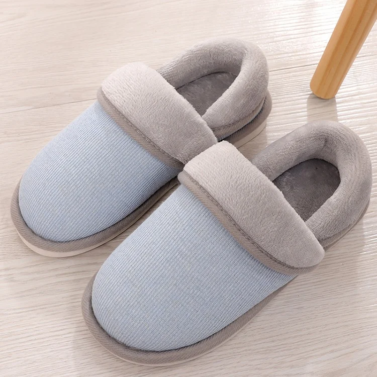 New design  Autumn winter adult fur slippers Man and women Warm slides fleece Lining house Indoors Shoes cotton bedroom slippers