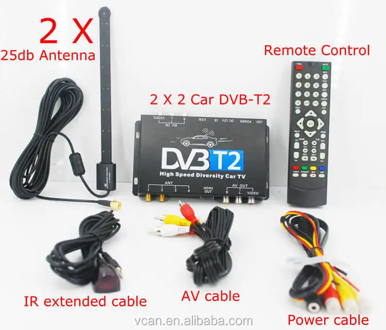 DVB-T265 Germany Car DVB-T2 H.265 HEVC receiver box New Auto mobile DVB-T H265 HD MPEG4 H264 Diversity Two tuner