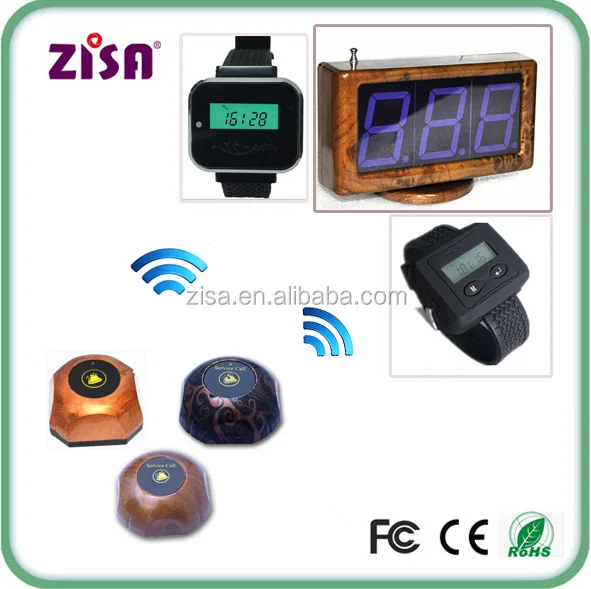 Ресторан вызов системы, официант зуммер система, наручные часы пейджер