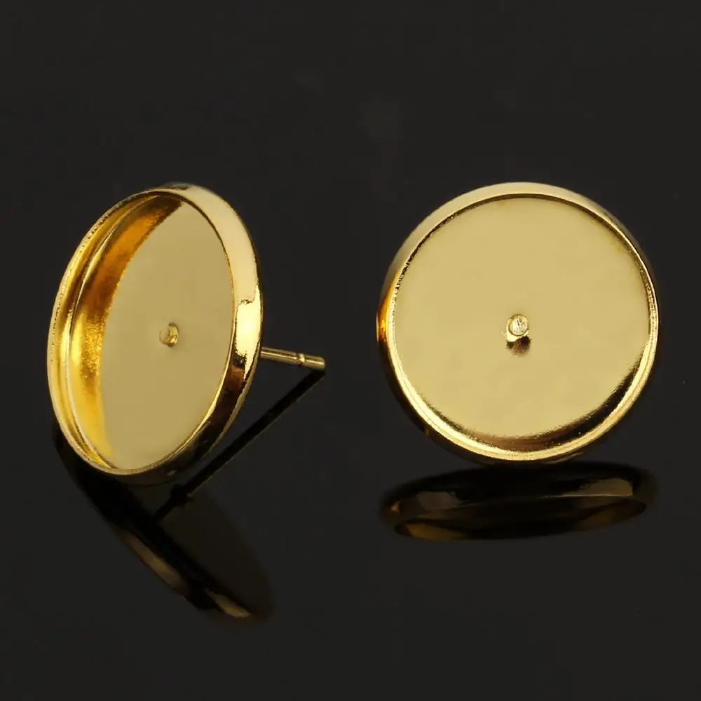 50Pcs/Bag Earring posts nuts jewelry findings - metal earring backs stopper ear studs setting components