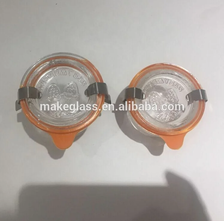 50ml,100ml,300ml,500ml Tapered Jelly Glass weck Jars With Glass Rubber Seal Lid and Clamps