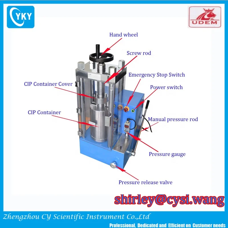 Laboratory used Electric ceramic powder hydraulic Cold Isostatic Pressing (CIP) Machine / cold press machine