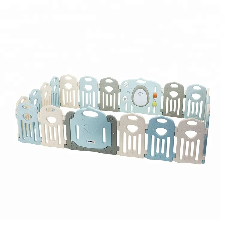 baby play yard safety fence plastic playpen PE kids large baby playpen 18 Small Panel +1 Door +1 Game Panel