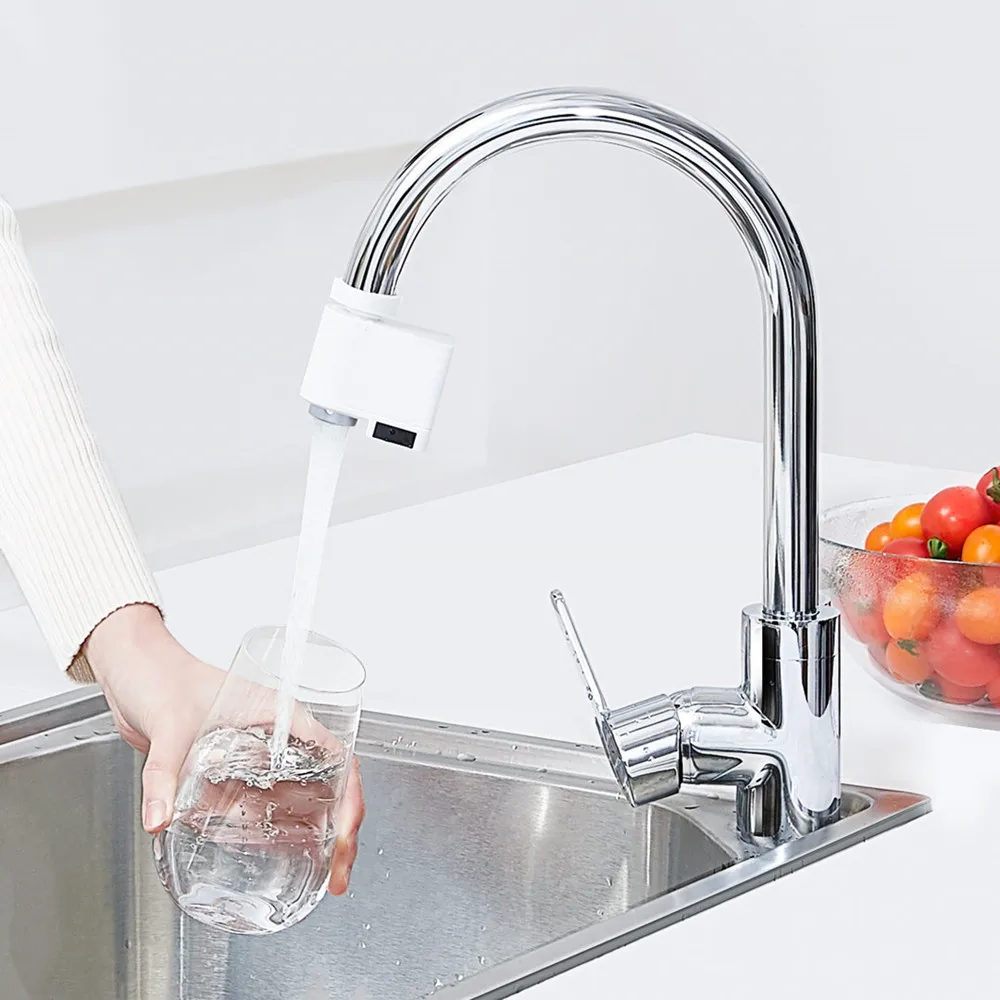 Original Xiaomi Smart Sensor Faucet Infrared Sensor Automatic Water Saver Tap Anti-overflow Kitchen Bathroom Inductive