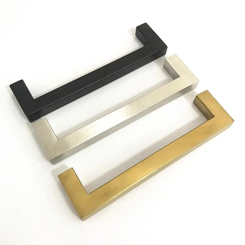 Easy install round & square shape gold stainless steel kitchen door cabinet handle