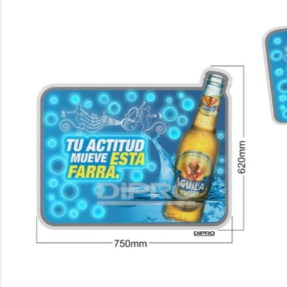 Wall mounted custom size aluminium slim frame snap led drawing animated light box