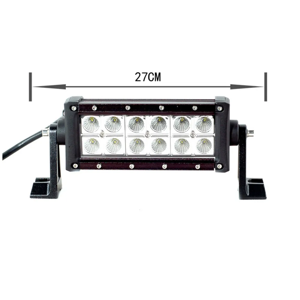 36W LED Car Work Light Bar 13.5 Inch 72W Offroad  Fog Lamp Vehicle LED 12V 24V White Amber Remote Control Work Light