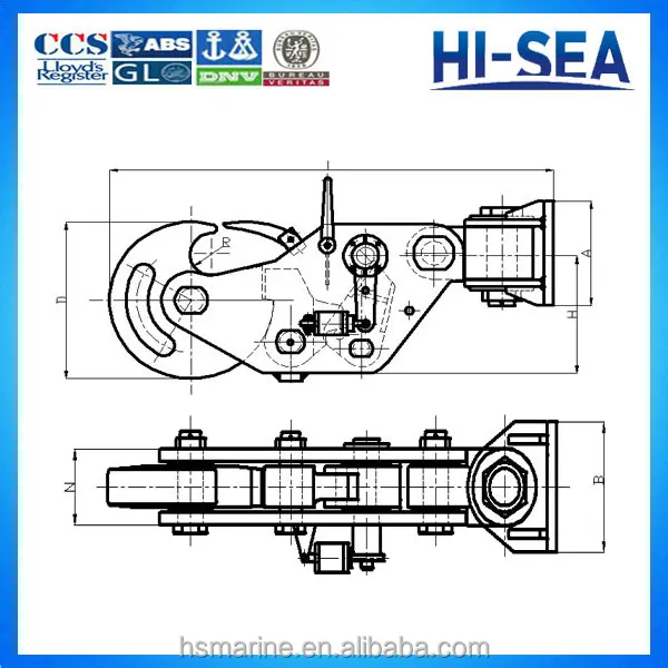 Pneumatic Control Quick Release Disc Type Towing Hook