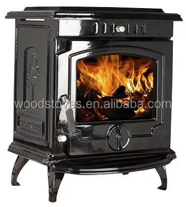 Привлекательная конструкция из чугуна, эмалированный деревянный камин, Польша