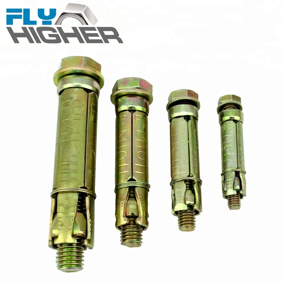 4PCS Heavy Duty Shield Anchor with Hex Bolt