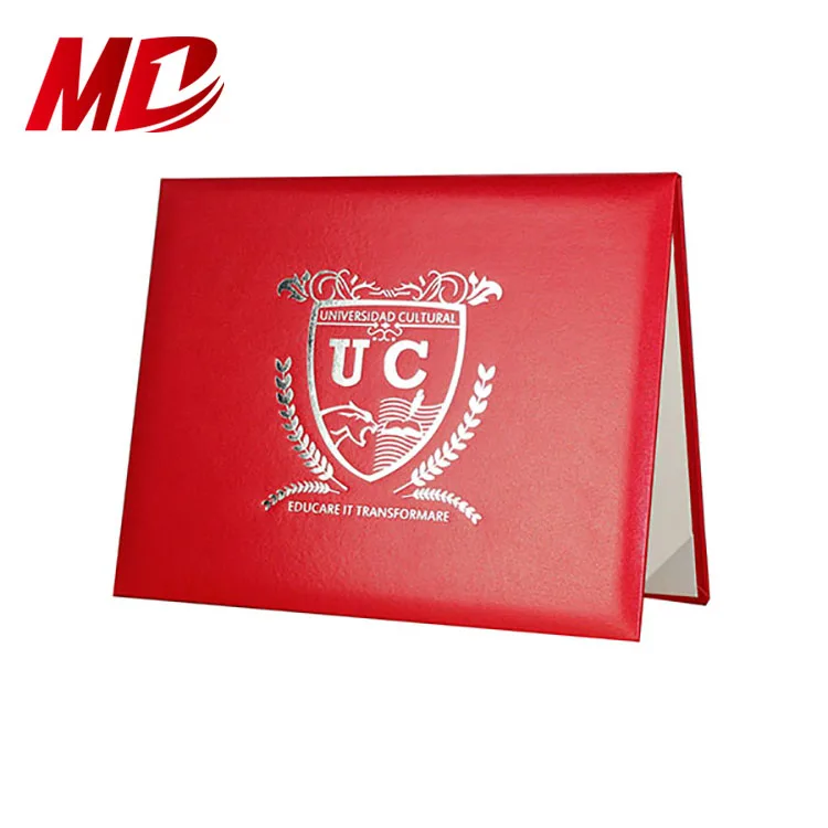 Hard Paper Diploma Cover sliver stamping certificate cover diploma holder