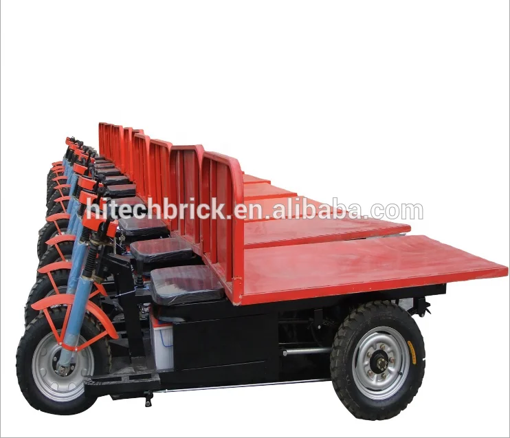 three electric cycle car bikes in bricks factory