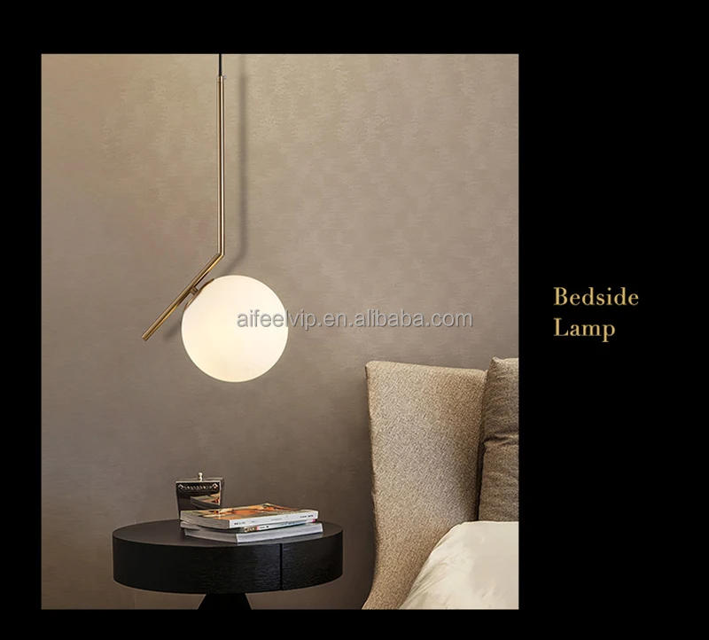 
Luxury decorative gold metal round ball glass fancy hanging pendant lights for shop or living room 