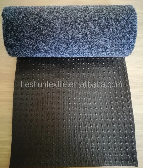GREY color nonwoven polyester velour car carpet with PVC TPR backing
