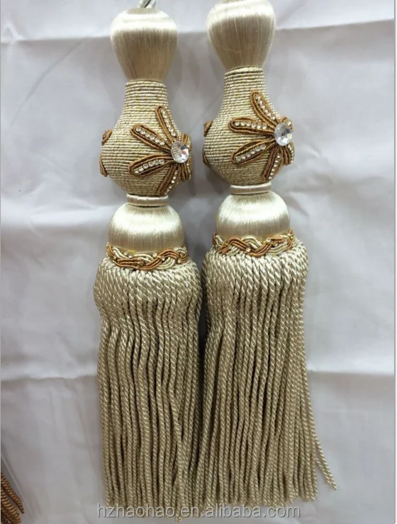 Wholesale Viscose Rayon Curtain Tassels Curtain Buckle Curtain Tieback Trimming wholesale design tie back