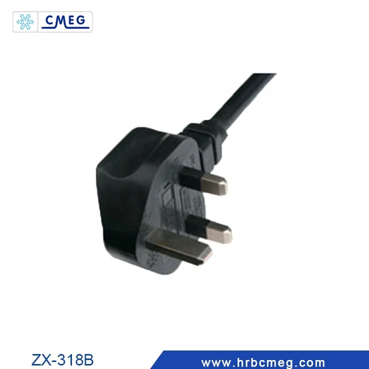 UK ac 3 pin power plug socket with power cable