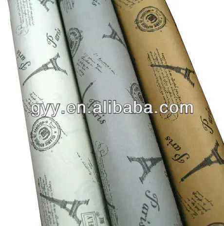 
80g flowers wrapping gift paper in rolls 2014 