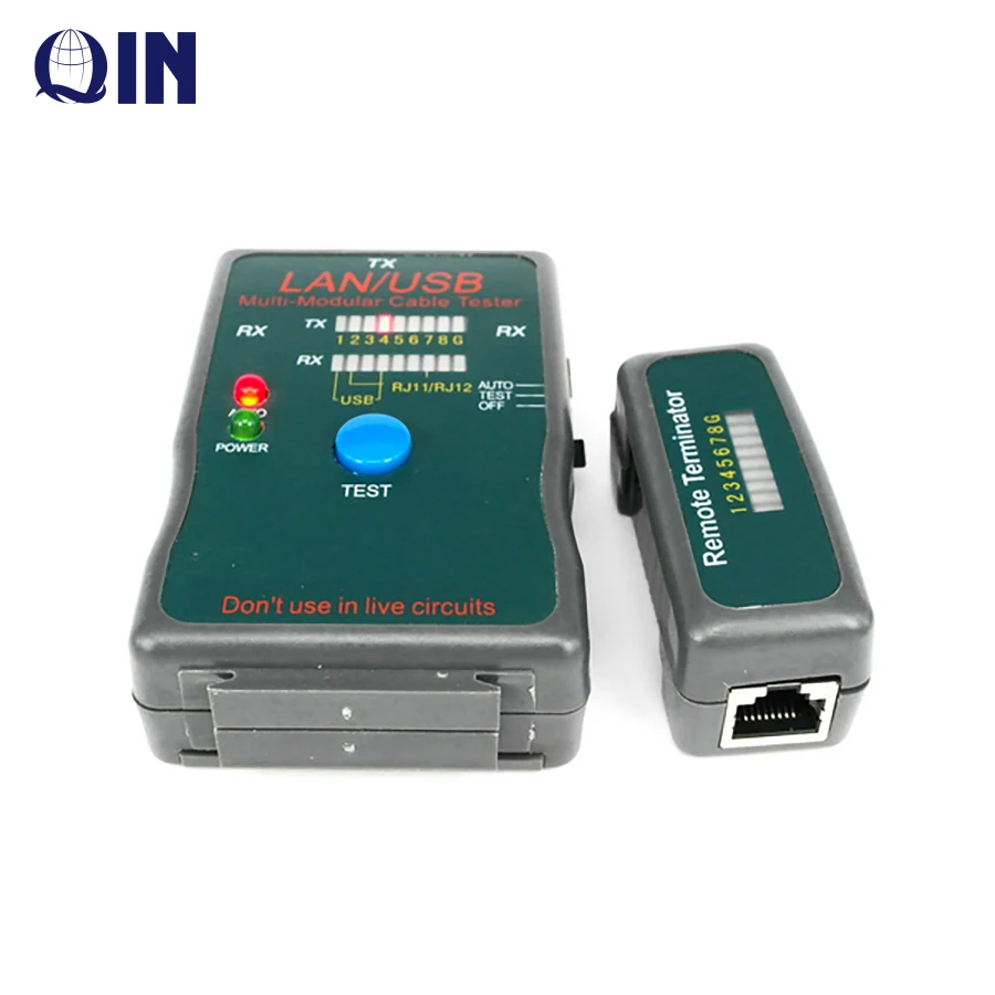 Qin factory price multi modular LAN USB RJ11 network cable tester