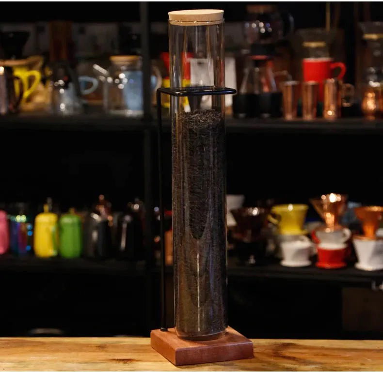 hand made glass showroom dry goods tea display rack