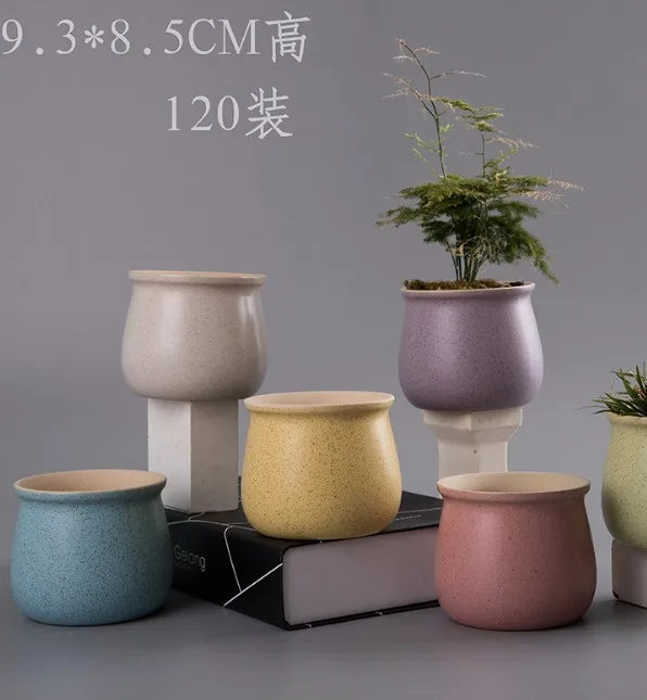 Оптовая продажа керамический цветочный горшок различных цветов Haonai