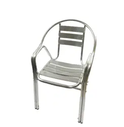 Coffee Outdoor Furniture Double Tube Aluminum Bistro Garden Chair