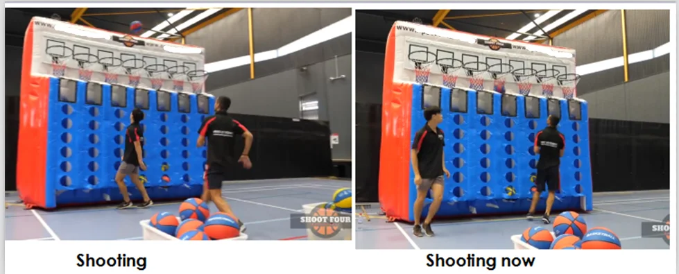 Buy inflatable basketball four in row sport games, inflatable basketball connect 4 game,connect four basketballs in a row