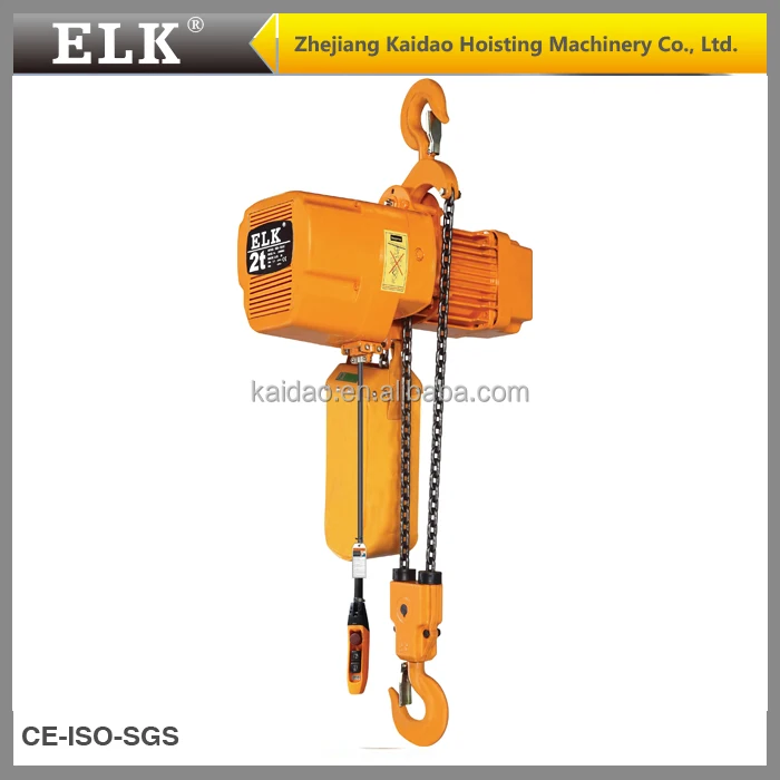 Односкоростные крюковые подъемники 2T с цепным подъемником