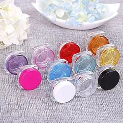 3ml 5 ml square bottom plastic jars mini medicine salve jar with colorful lips for option
