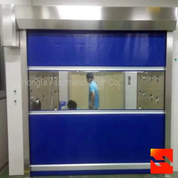 Multifunctional transparent high speed door