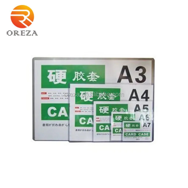 A3,A4,A5 High transparency clear plastic hard PVC card holder