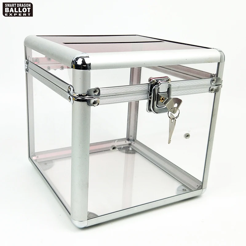 Custom Clear Transparent Acrylic Election Ballot Box With Lock